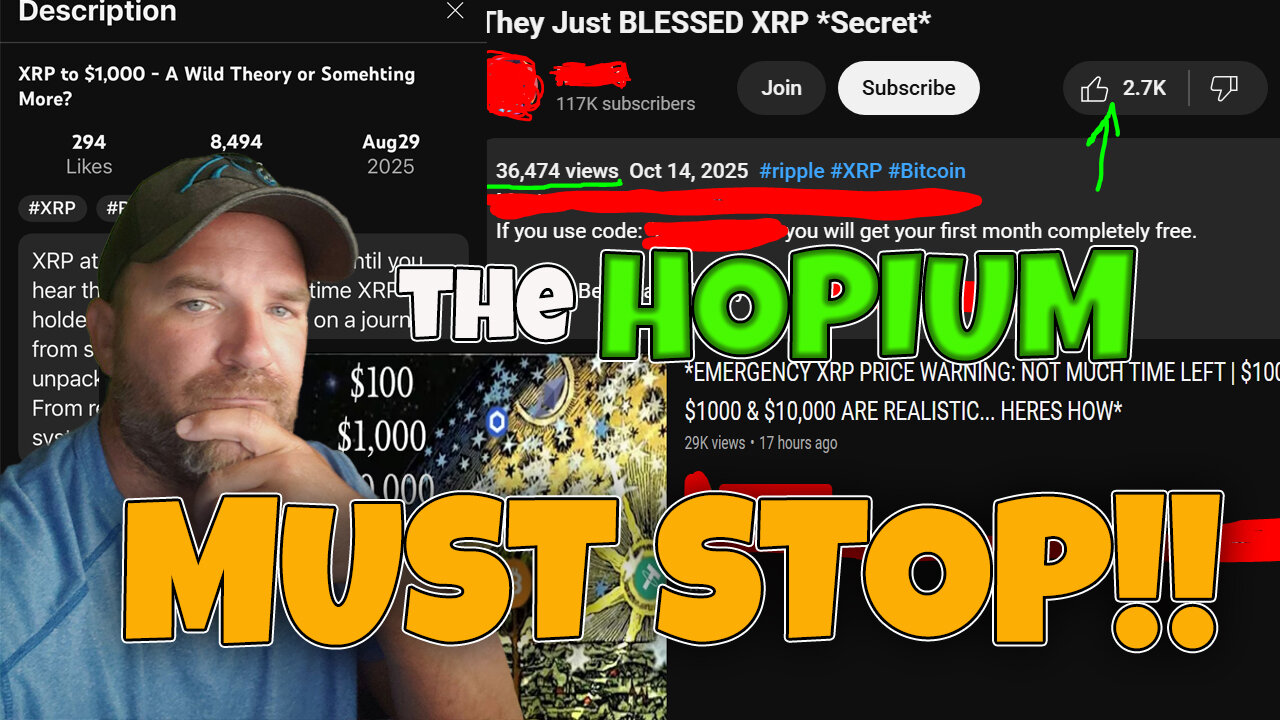the XRP and CRYPTO hopium MUST BE STOPPED! KEEP IT REAL!!