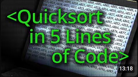 ⚡ Quicksort in 5 LINES?! 😱 | The Most Elegant Sorting Algorithm Explained! 🔍💡