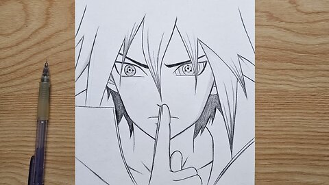 Naruto chracters drawing easy | How to draw Sasuke Uchiha step by step | anime for beginners