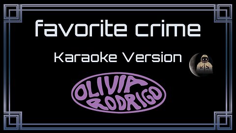 Olivia Rodrigo - favorite crime (CC)