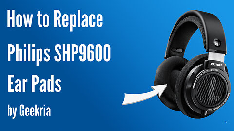 How to Replace Philips SHP9600 Headphones Ear Pads / Cushions | Geekria