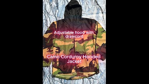 Casual Fit Camo Corduroy Full-Zip Jacket