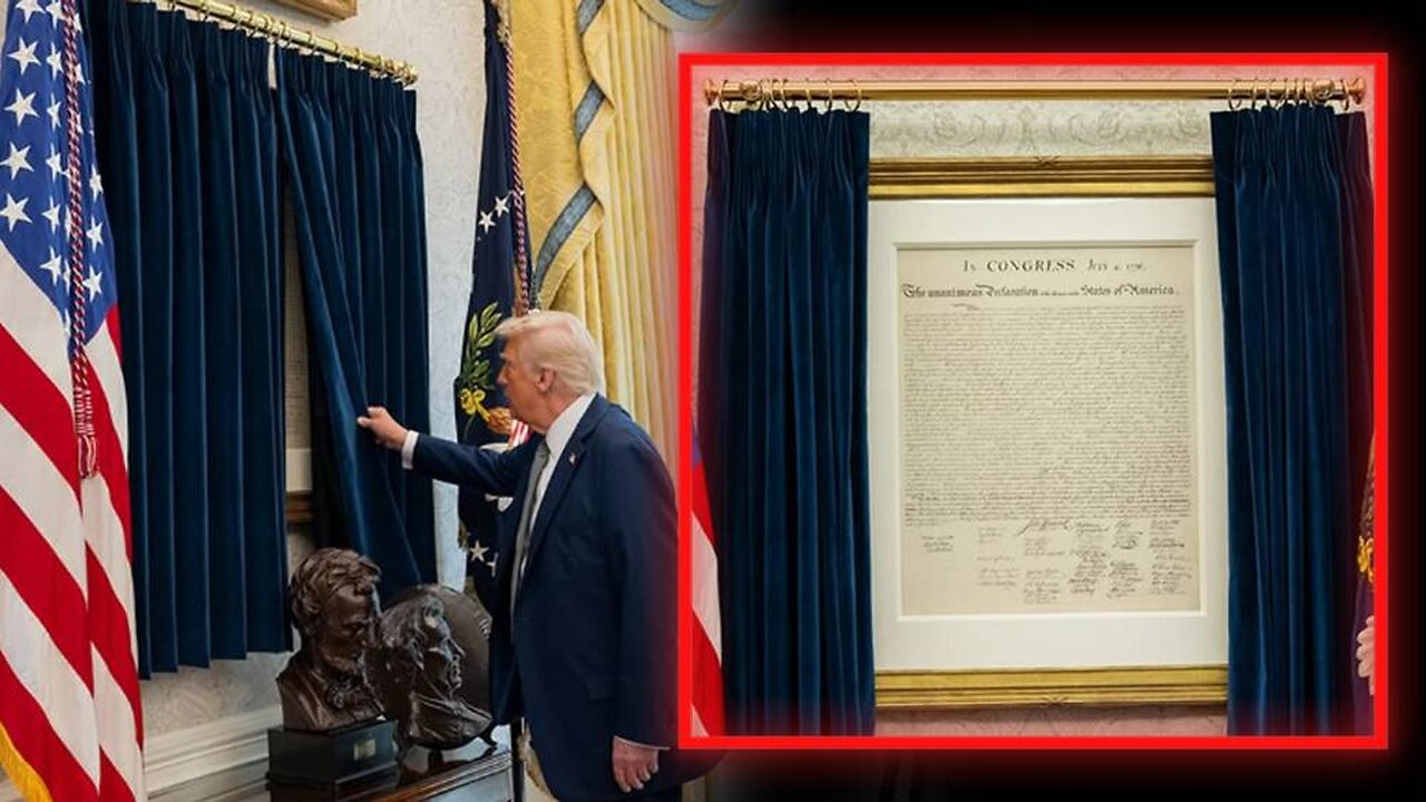 1776 HAS COMMENCED AGAIN!!! Trump Has Moved The OG Declaration Of Independence Into The Oval Office!