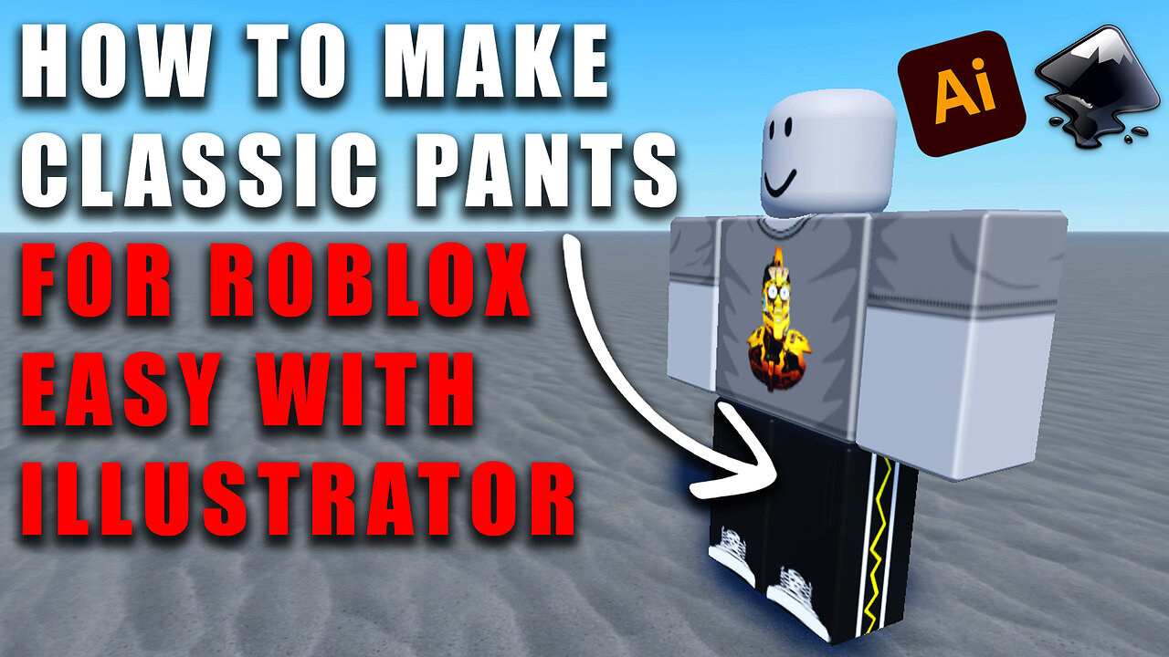 How to make a classic pants for Roblox with Illustrator.