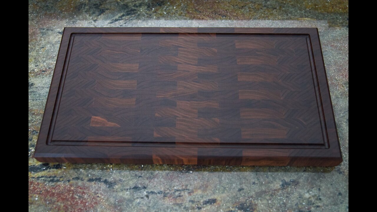 21″x11.5″x1.5″ END GRAIN WALNUT HANDMADE CUTTING BOARD