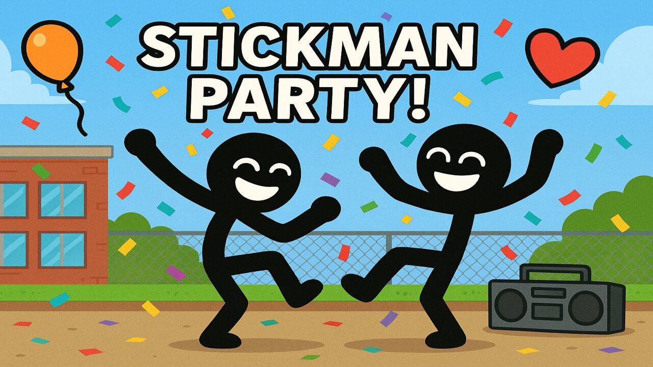 Stickman Party in School Playground #stickman