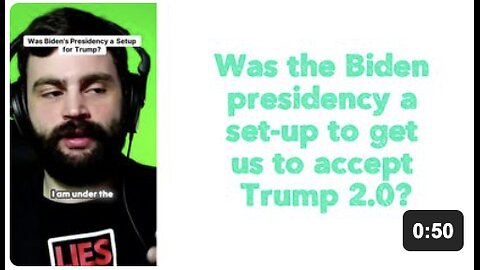 Was the Biden presidency a set-up to get us to accept Trump 2.0?