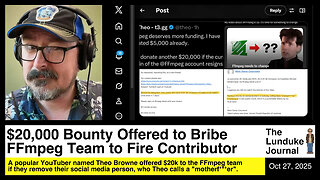 $20,000 Bounty Offered to Bribe FFmpeg Team to Fire Contributor