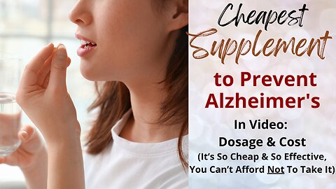 Don't Miss This Top Supplement to Head off Alzheimer's