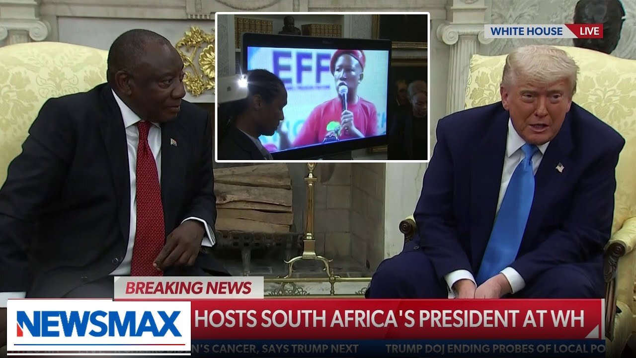 WATCH: Trump plays clip of South African politician making racist comments in front of president