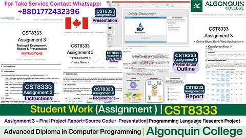 Client Work (Assignment) |CST8333_ Assignment Android App with Java | Algonquin College