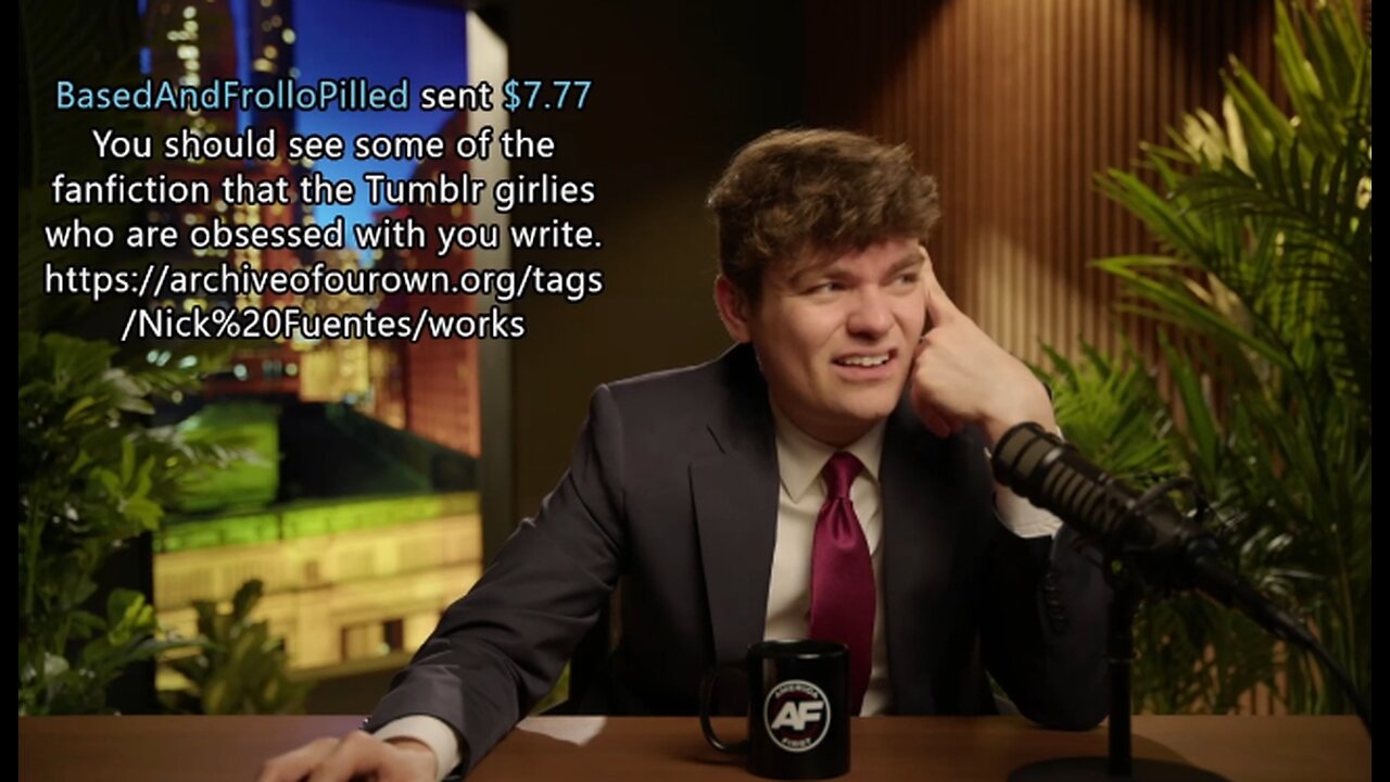 Nick Fuentes reacts to his fanfiction