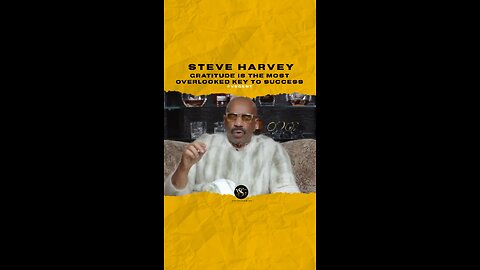 @iamsteveharveytv Gratitude is the most overlooked key to success