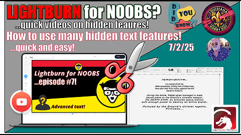 😲 Discovering all of the text tool features in Lightburn!
