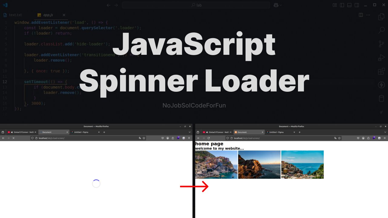How to Create a Loading Spinner for a Web Site with CSS and JavaScript