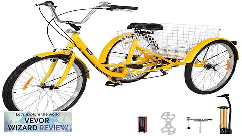 VEVOR Adult Tricycle 7 Speed Wheel Size Cruise Bike 26in Adjustable Trike Review