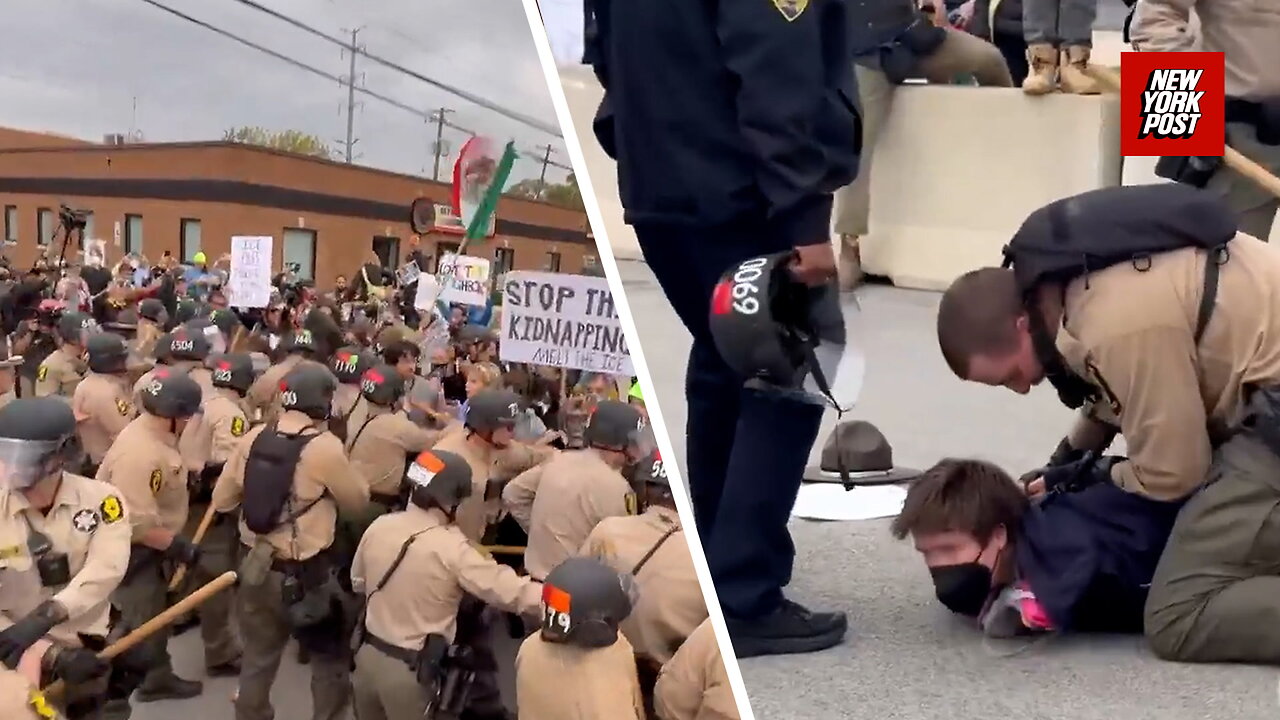 Clashes erupt outside Chicago ICE facility as police arrest protesters