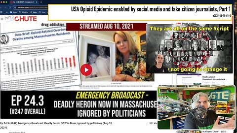 USA Opioid Epidemic enabled by social media and fake citizen journalists, Part 1