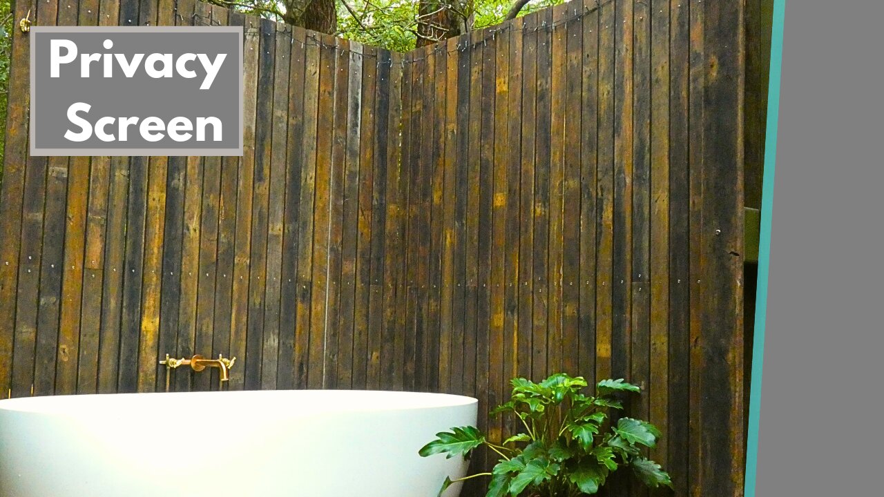 How To Make A Privacy Screen | Outdoor Bath Area DIY