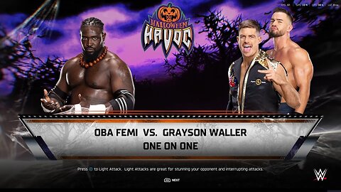 WWE 2k25 Oba Femi vs Grayson Waller