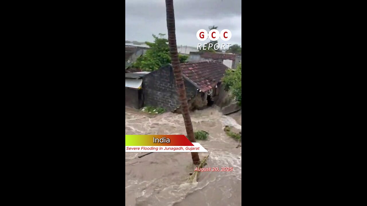 #India #Gujarat #Junagadh #Flood #Rain #Monsoon #Emergency #destruction #anomaly #climatechange