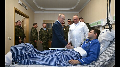 Vladimir Putin - Návštěva Ústřední vojenské klinické nemocnice pojmenované po P. V. Mandrykovi