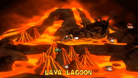 DONKEY KONG COUNTRY 2™ : DIDDY'S KONG QUEST™ / ACT 2. CROCODILE CAULDRON / A2#3. LAVA LAGOON! DK