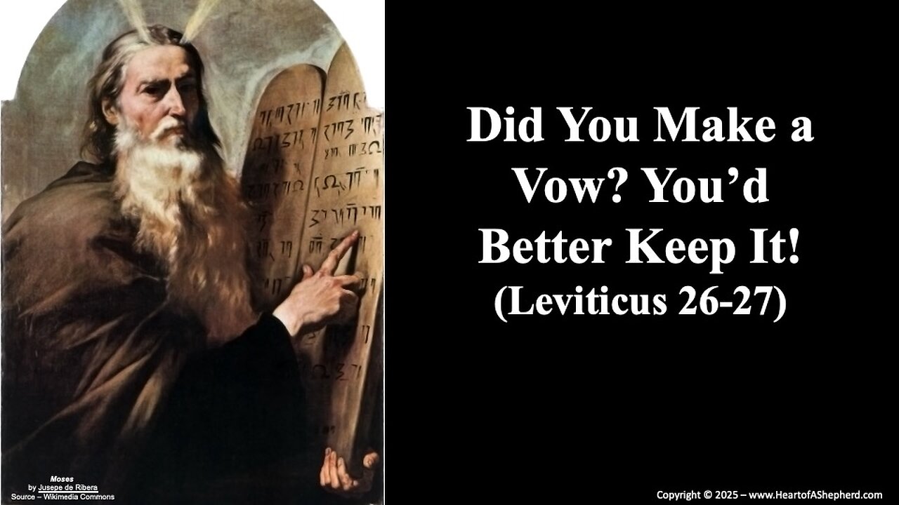 Did You Make a Vow? You’d Better Keep It! (Leviticus 26-27) from www.HeartofAShepherd.com.