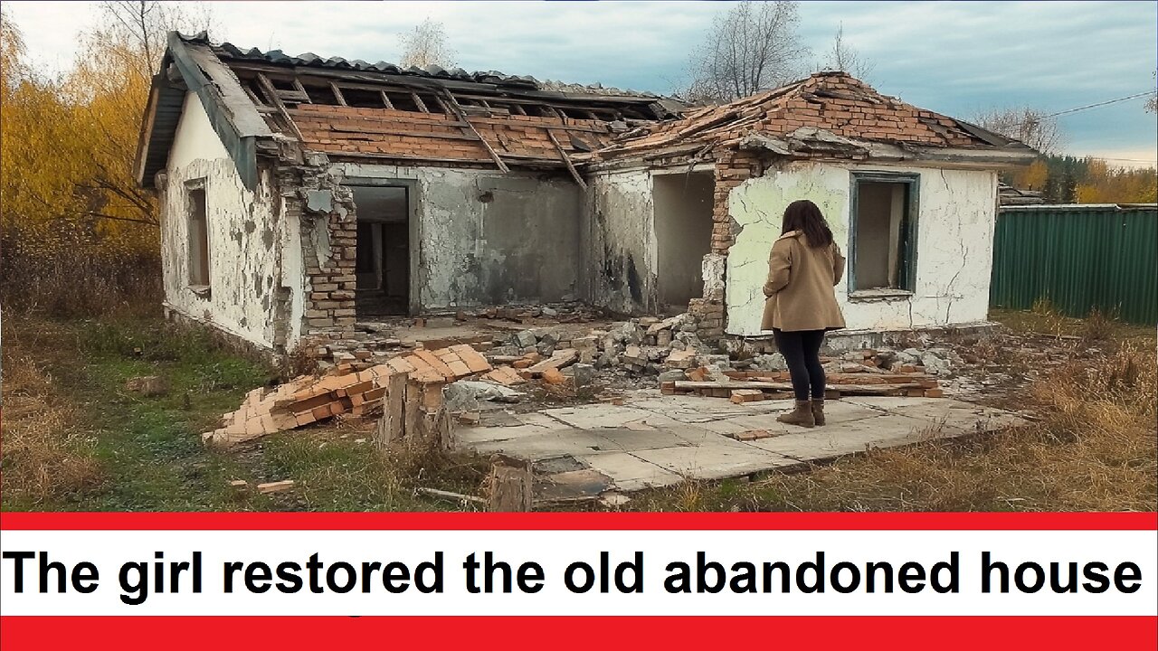 The girl bought an old abandoned house and restored it to a new one