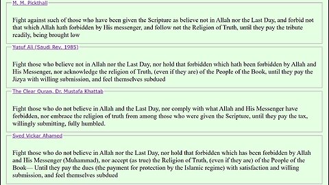 The Qur'an in Context 1: "Fight Those Who Do Not Believe ..." (Surah 9:29). David Wood