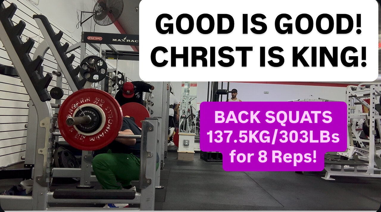 BACK SQUATS 137.5KG/303LBs for 8 Reps