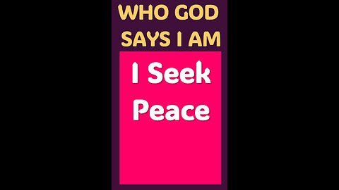 I SEEK PEACE #wordofgod #Jesus #peace #God #mercy #gentle #spirituality #pure #love #compassion