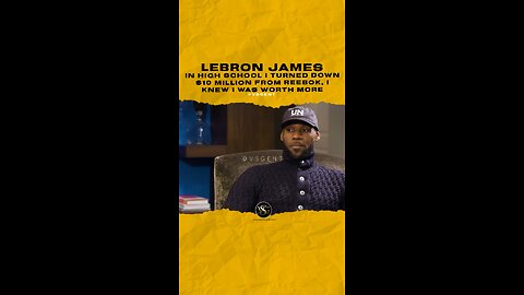 @kingjames In high school I turned down $10 million from #Reebok , I knew I was worth more