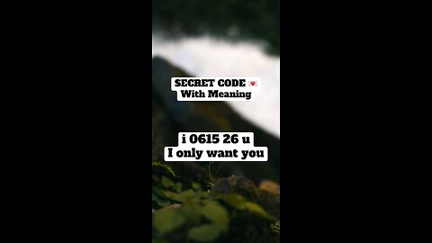 Secret code with meaning i 0615 26 u