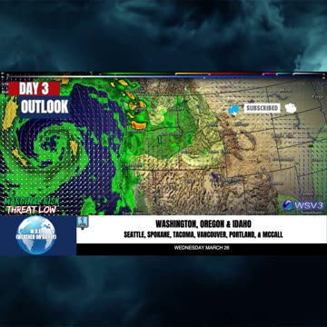 🌩️ Storm Alert: Pacific Northwest Severe Risk! 3/24/25 #shorts #severeweather