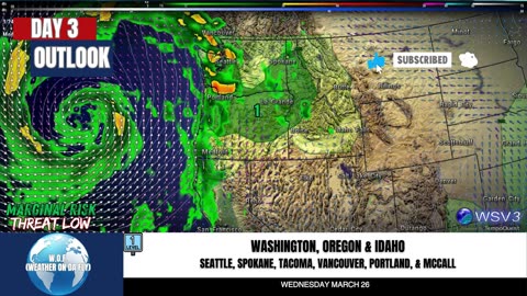 🌩️ Storm Alert: Pacific Northwest Severe Risk! 3/24/25 #shorts #severeweather