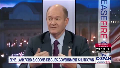 🚨 Dem Chris Coons ADMITS on C-SPAN that DEMOCRATS are using the American