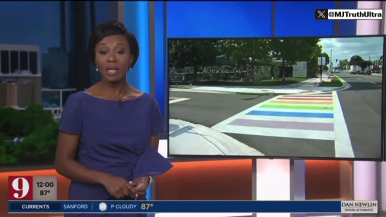 The LGBTQ Crosswalk in Orlando Florida was removed last night when everyone was sleeping….