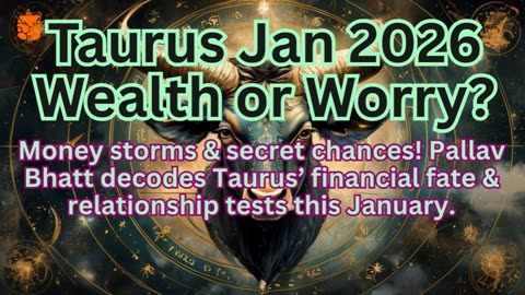 Taurus January 2026: Wealth or Worry? – Pallav Bhatt