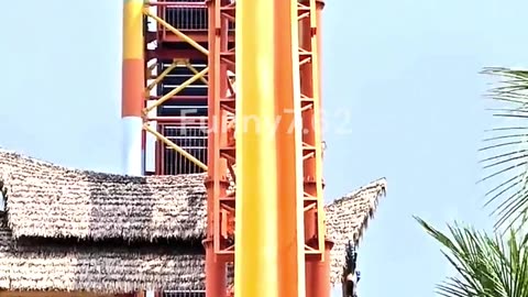 Fun and slide games in a summer water park