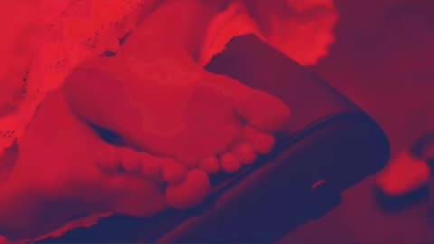 Candid sleepy feet