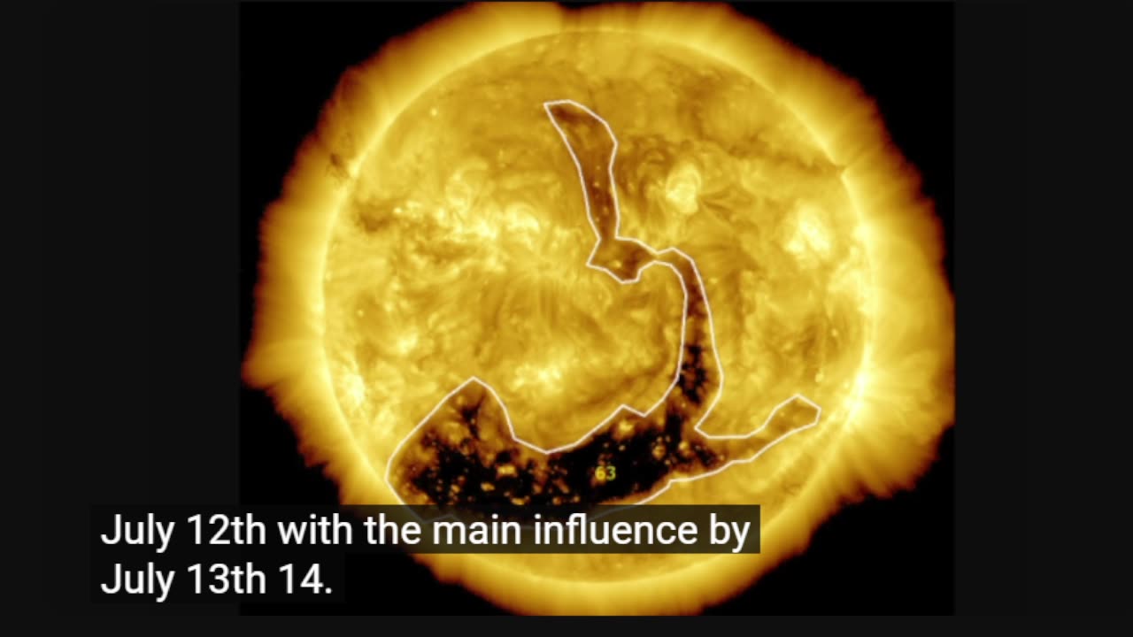 GIANT Coronal hole #63 is currently facing Earth
