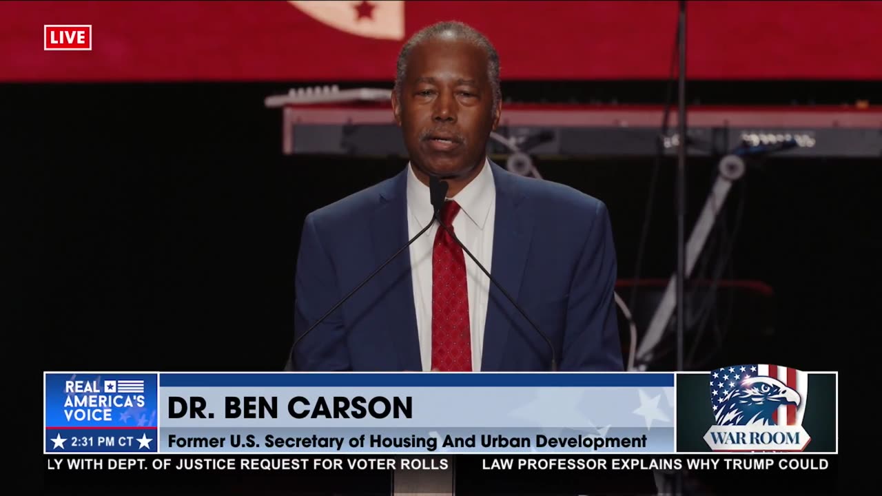 BEN CARSON CALLS PEOPLE STAND FOR WHAT IS RIGHT