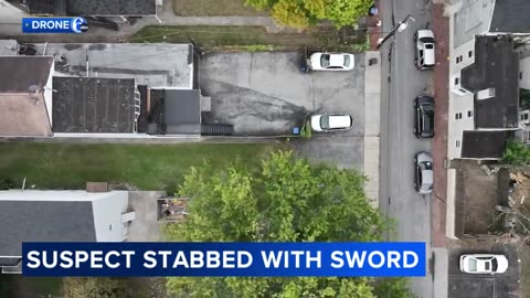 Robbery suspect stabbed with samurai sword during home invasion