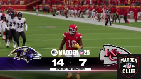 NFL Madden Game – Ravens vs. Chiefs: End of First Quarter