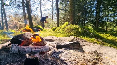 Chicken Gyros cooked in a beautiful Forest🐔! The PERFECT place for a snack🌯