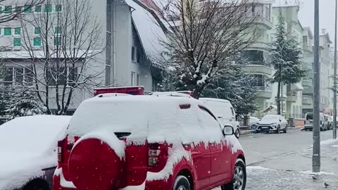 It snowed in turkey today