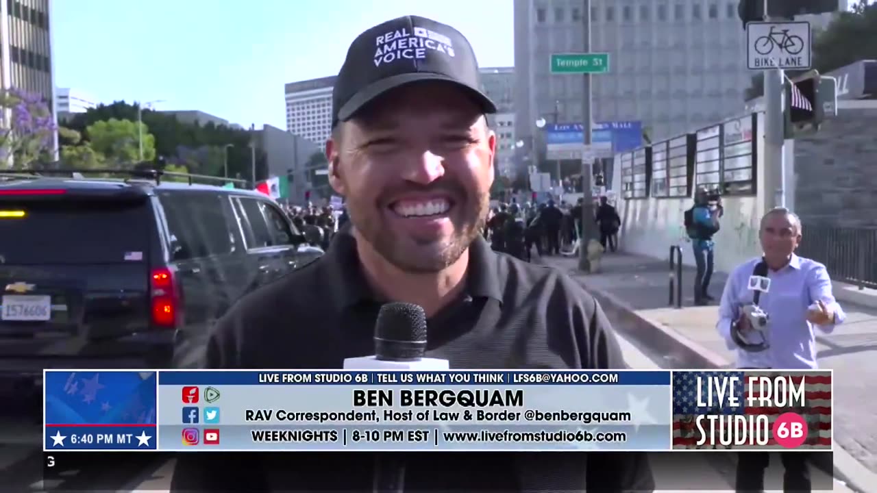 ROCK THROWN AT BEN BERGQUAM IN LA