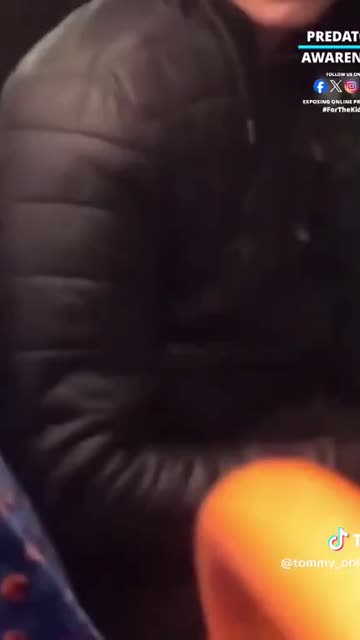 Migrants filming children