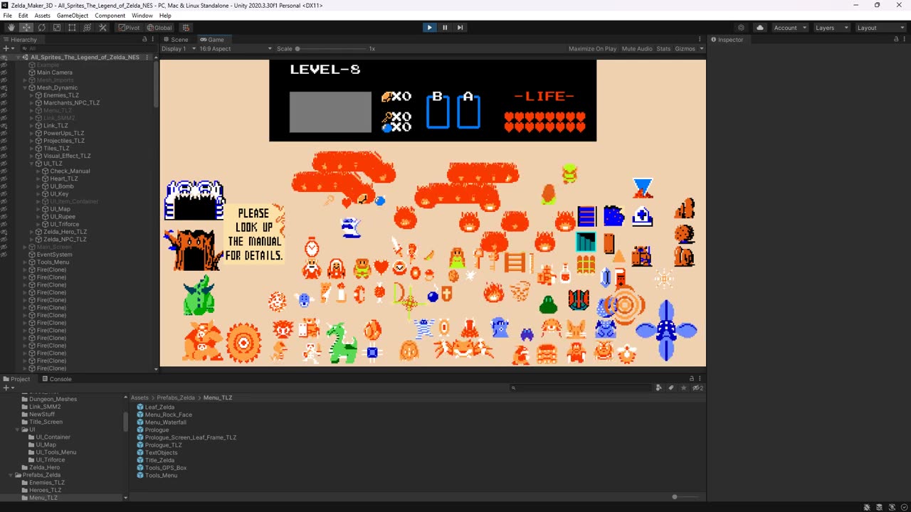 Beginning of the Menu and Tools